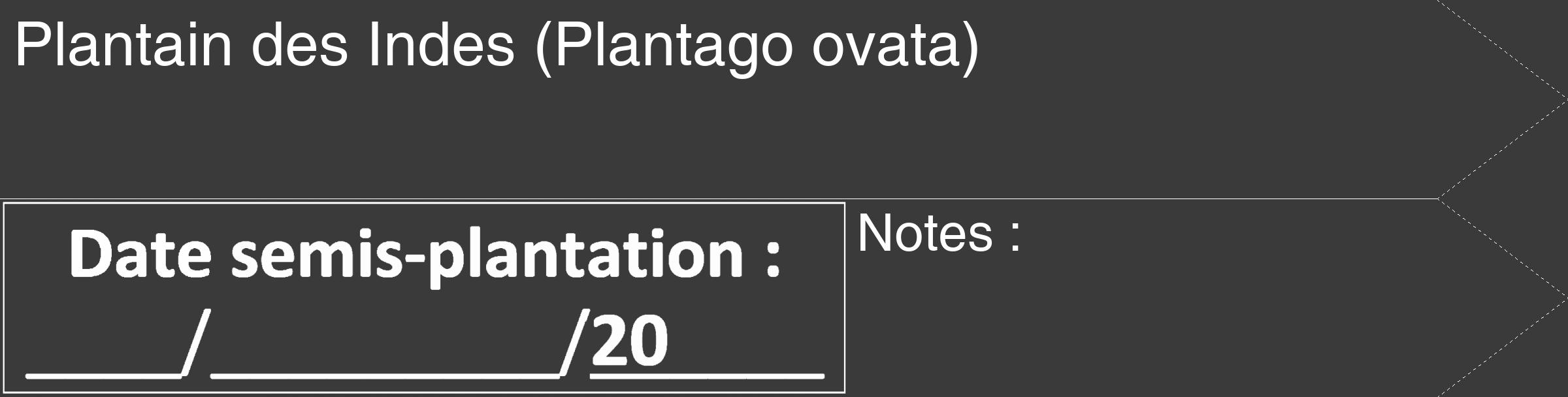 Étiquette de : Plantago ovata - format c - style blanche8_simple_simplehel avec comestibilité