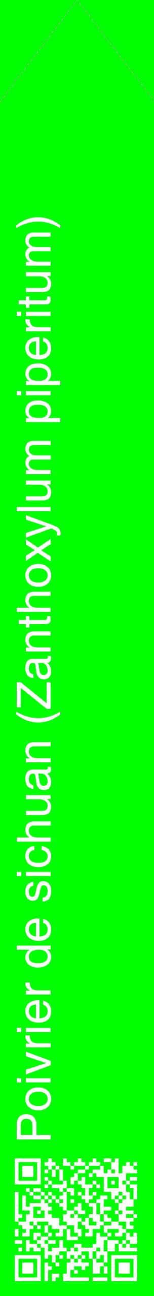 Étiquette de : Zanthoxylum piperitum - format c - style blanche16_simplehel avec qrcode et comestibilité
