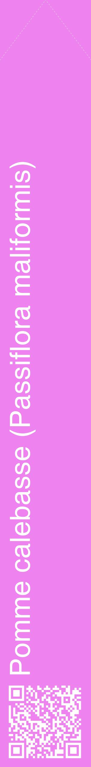 Étiquette de : Passiflora maliformis - format c - style blanche53_simplehel avec qrcode et comestibilité