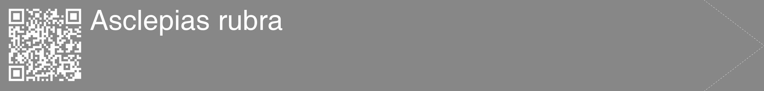 Étiquette de : Asclepias rubra - format c - style blanche12_simple_simplehel avec qrcode et comestibilité
