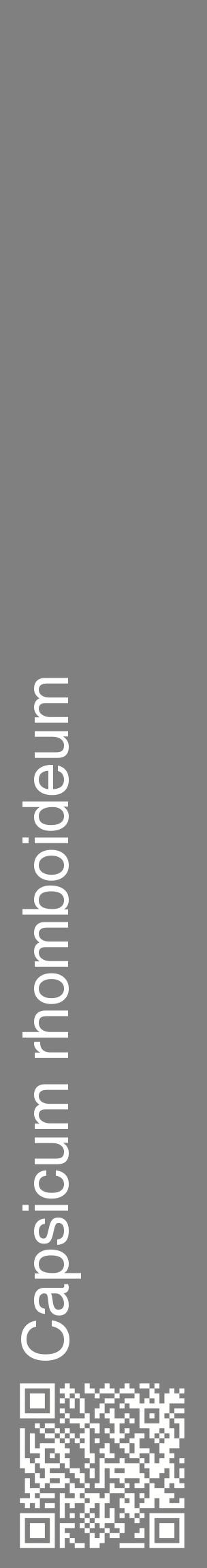 Étiquette de : Capsicum rhomboideum - format c - style blanche57_basiquehel avec qrcode et comestibilité