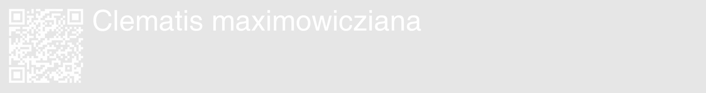 Étiquette de : Clematis maximowicziana - format c - style blanche18_basique_basiquehel avec qrcode et comestibilité