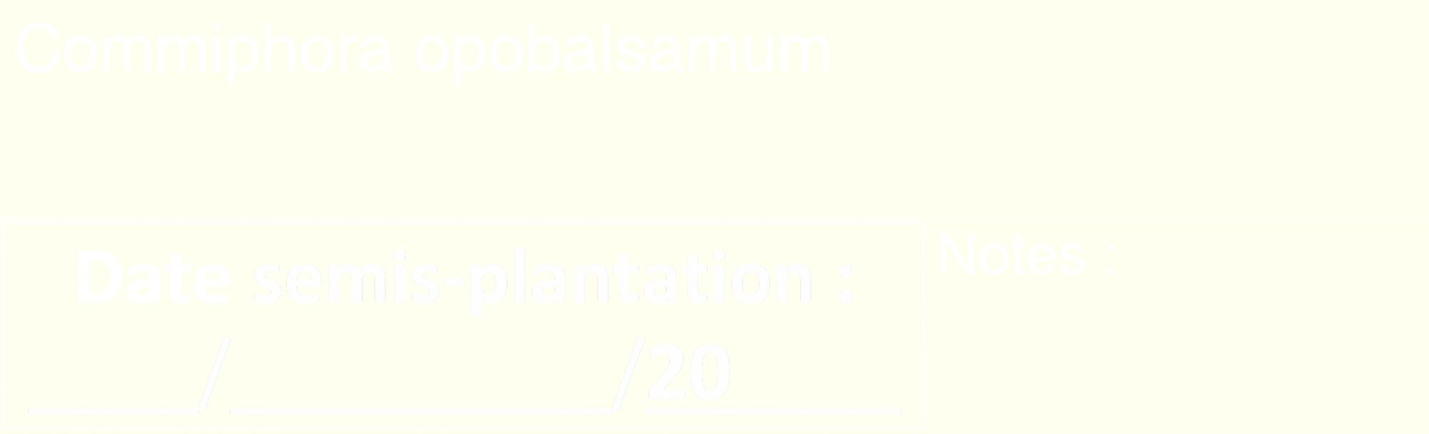 Étiquette de : Commiphora opobalsamum - format c - style blanche19_basique_basiquehel avec comestibilité