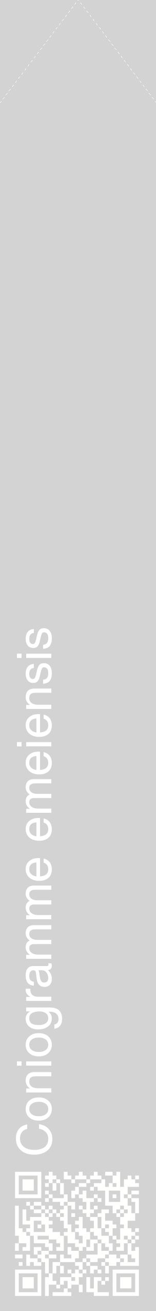Étiquette de : Coniogramme emeiensis - format c - style blanche56_simplehel avec qrcode et comestibilité