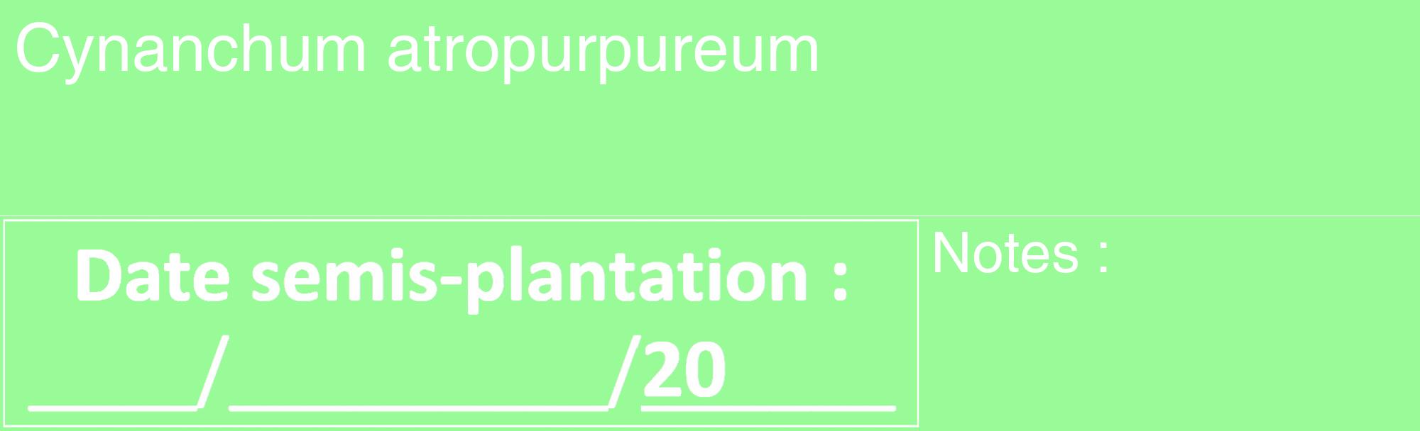 Étiquette de : Cynanchum atropurpureum - format c - style blanche14_basique_basiquehel avec comestibilité