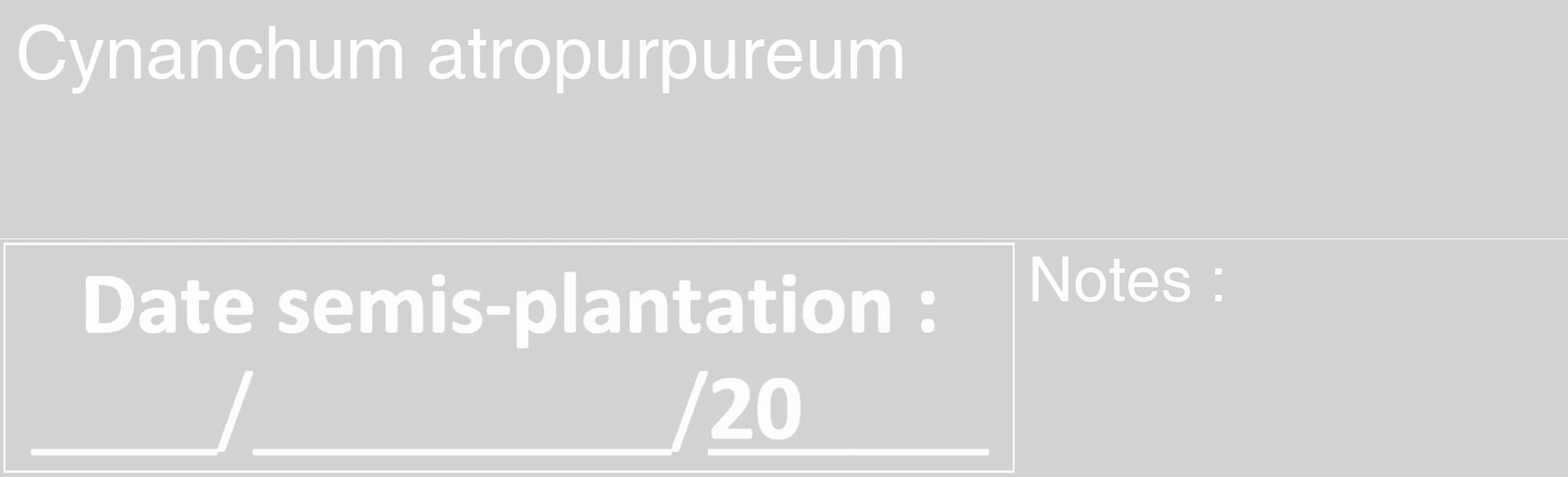 Étiquette de : Cynanchum atropurpureum - format c - style blanche14_basique_basiquehel avec comestibilité