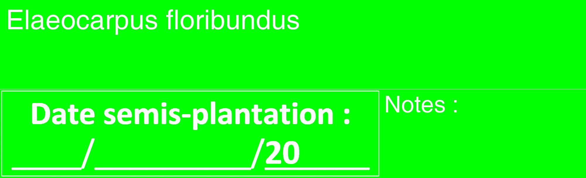 Étiquette de : Elaeocarpus floribundus - format c - style blanche16_basique_basiquehel avec comestibilité