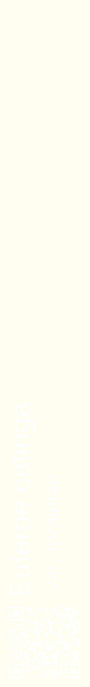 Étiquette de : Euterpe catinga var. roraimae - format c - style blanche19_basiquehel avec qrcode et comestibilité