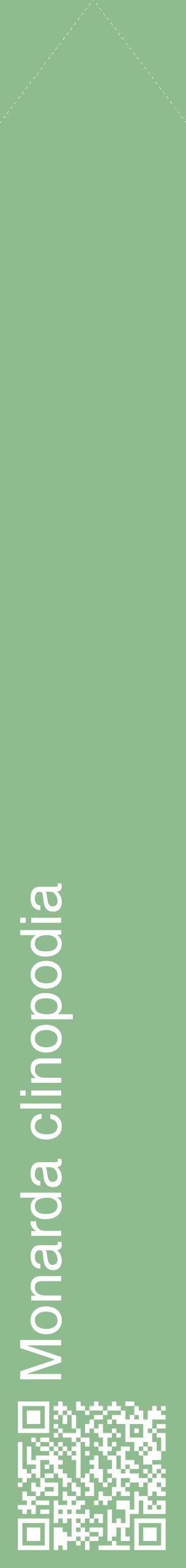 Étiquette de : Monarda clinopodia - format c - style blanche13_simplehel avec qrcode et comestibilité