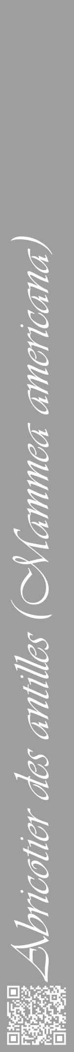 Étiquette de : Mammea americana - format a - style blanche23viv avec qrcode et comestibilité - position verticale