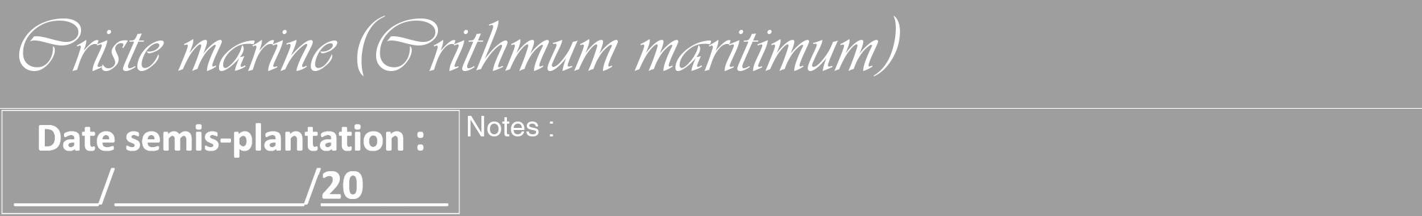 Étiquette de : Crithmum maritimum - format a - style blanche42viv avec comestibilité