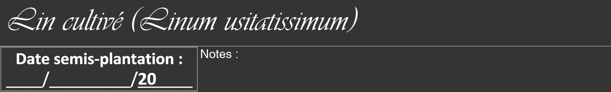 Étiquette de : Linum usitatissimum - format a - style blanche46viv avec comestibilité