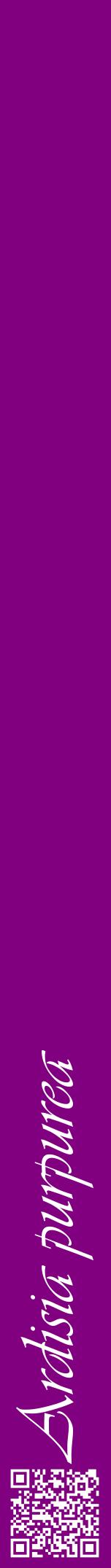 Étiquette de : Ardisia purpurea - format a - style blanche46viv avec qrcode et comestibilité