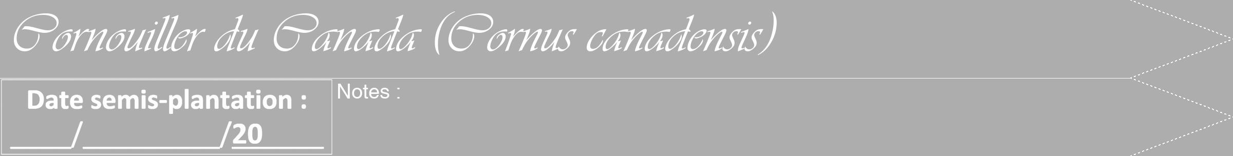 Étiquette de : Cornus canadensis - format b - style blanche22viv avec comestibilité