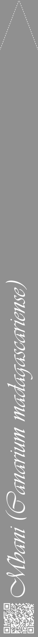 Étiquette de : Canarium madagascariense - format b - style blanche4viv avec qrcode et comestibilité - position verticale