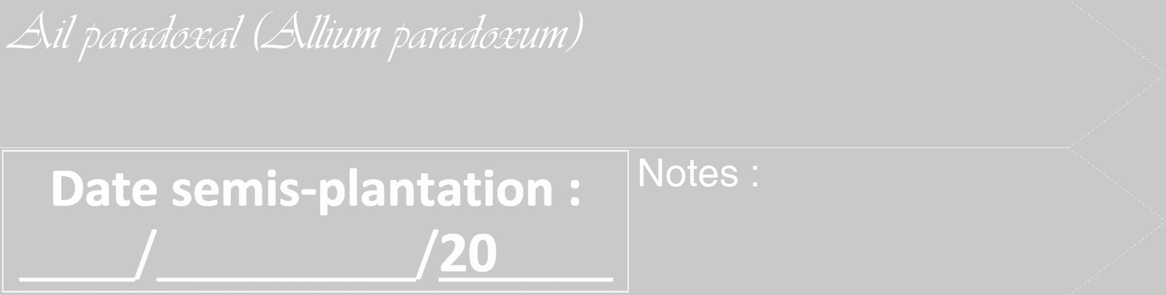 Étiquette de : Allium paradoxum - format c - style blanche54_simple_simpleviv avec comestibilité