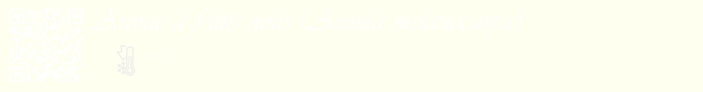 Étiquette de : Aronia melanocarpa - format c - style blanche19_basique_basiqueviv avec qrcode et comestibilité