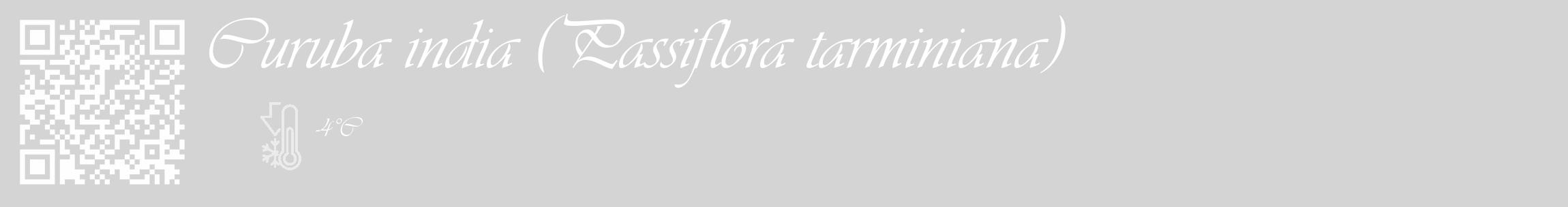Étiquette de : Passiflora tarminiana - format c - style blanche40_basique_basiqueviv avec qrcode et comestibilité