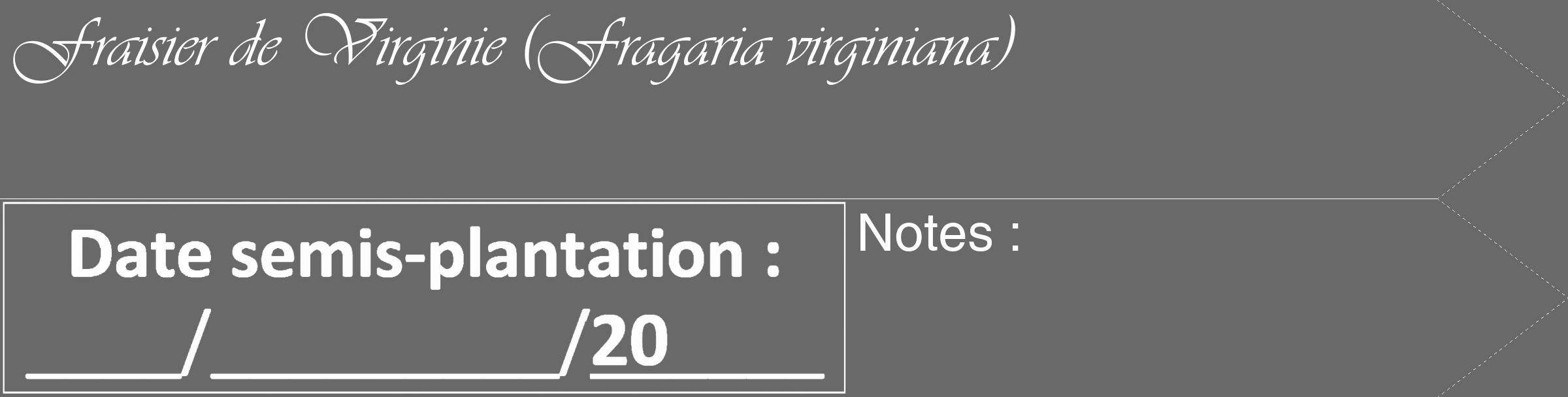 Étiquette de : Fragaria virginiana - format c - style blanche11_simple_simpleviv avec comestibilité