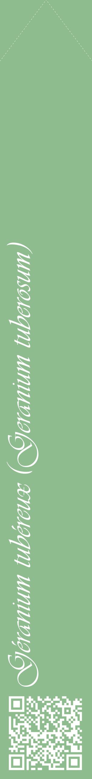 Étiquette de : Geranium tuberosum - format c - style blanche13_simpleviv avec qrcode et comestibilité