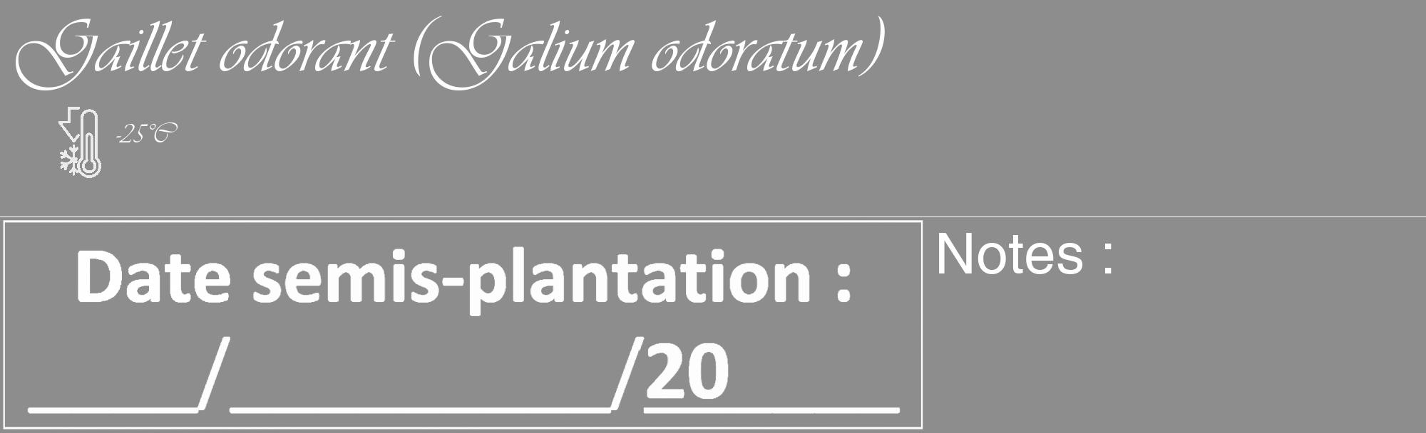 Étiquette de : Galium odoratum - format c - style blanche2_basique_basiqueviv avec comestibilité