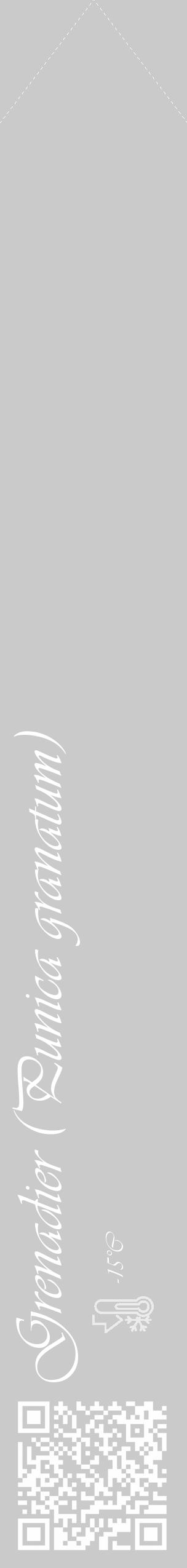 Étiquette de : Punica granatum - format c - style blanche21_simple_simpleviv avec qrcode et comestibilité - position verticale