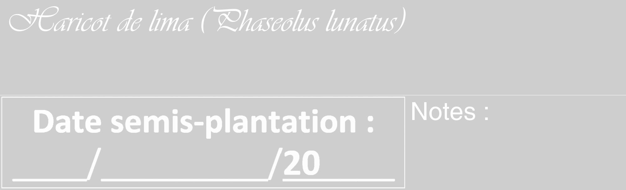 Étiquette de : Phaseolus lunatus - format c - style blanche17_basique_basiqueviv avec comestibilité