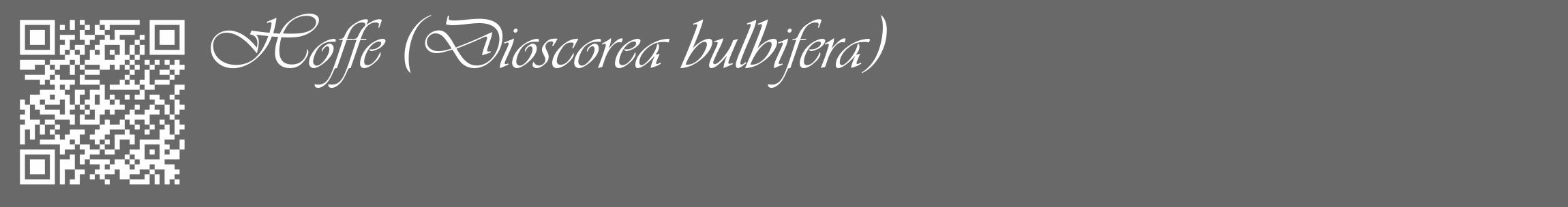 Étiquette de : Dioscorea bulbifera - format c - style blanche51_basique_basiqueviv avec qrcode et comestibilité