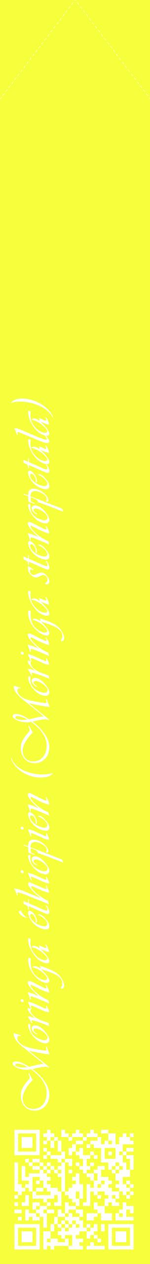 Étiquette de : Moringa stenopetala - format c - style blanche18_simpleviv avec qrcode et comestibilité