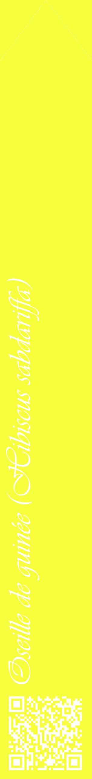 Étiquette de : Hibiscus sabdariffa - format c - style blanche18_simpleviv avec qrcode et comestibilité