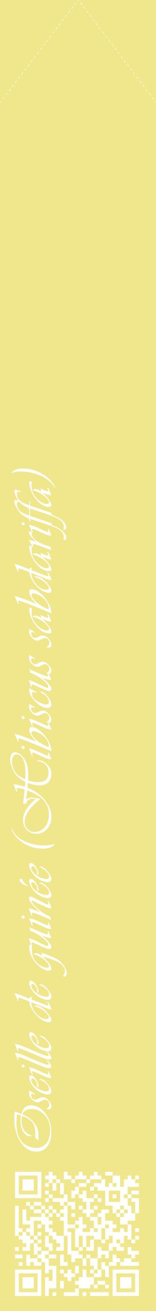 Étiquette de : Hibiscus sabdariffa - format c - style blanche20_simpleviv avec qrcode et comestibilité
