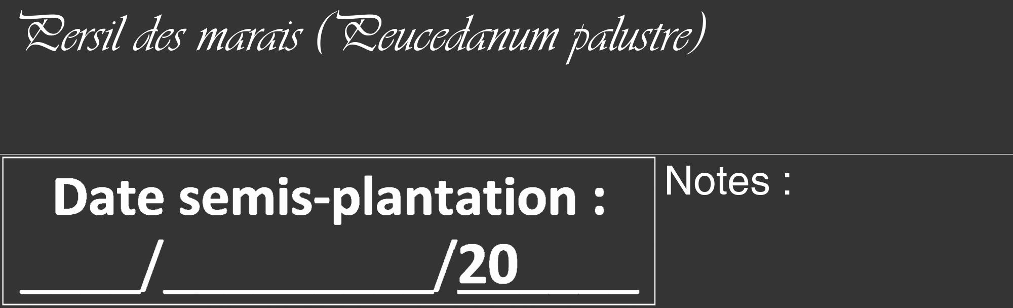 Étiquette de : Peucedanum palustre - format c - style blanche46_basique_basiqueviv avec comestibilité