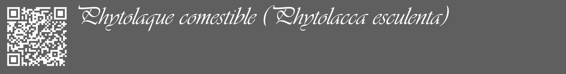 Étiquette de : Phytolacca esculenta - format c - style blanche10_basique_basiqueviv avec qrcode et comestibilité