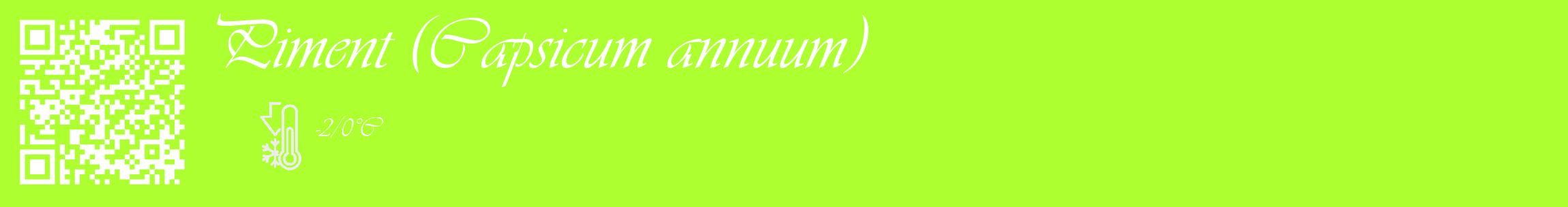 Étiquette de : Capsicum annuum - format c - style blanche17_basique_basiqueviv avec qrcode et comestibilité