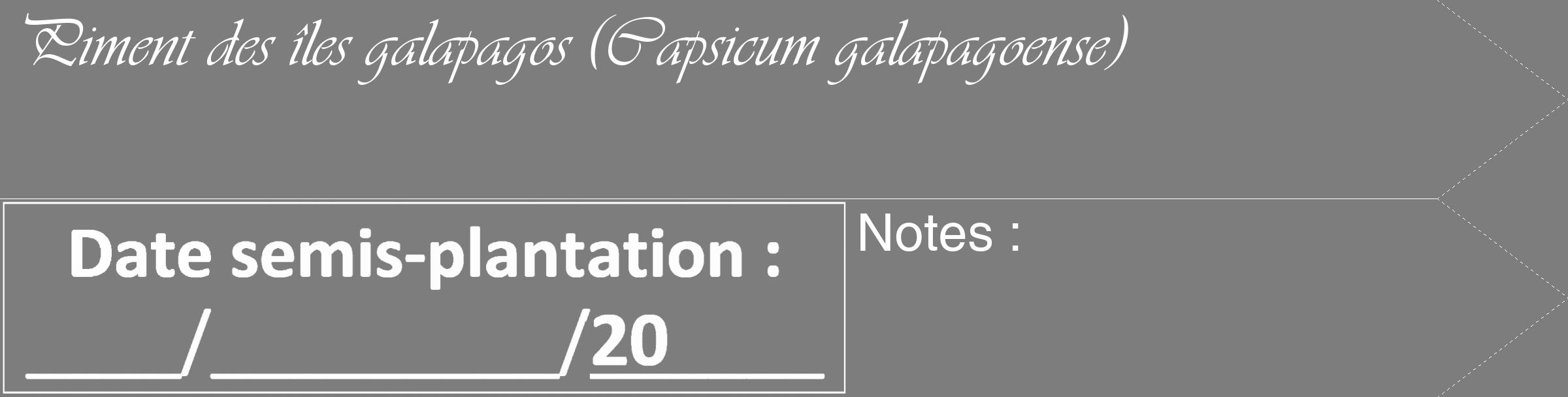Étiquette de : Capsicum galapagoense - format c - style blanche35_simple_simpleviv avec comestibilité