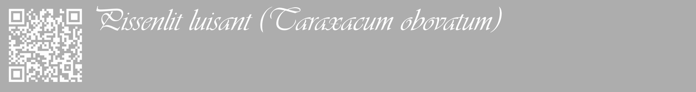 Étiquette de : Taraxacum obovatum - format c - style blanche22_basique_basiqueviv avec qrcode et comestibilité