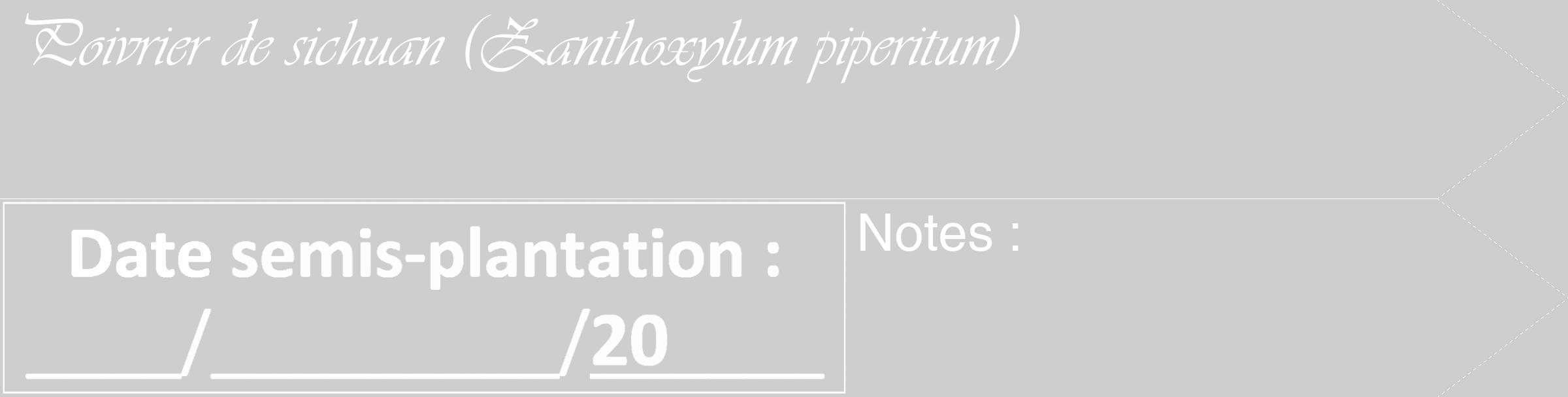 Étiquette de : Zanthoxylum piperitum - format c - style blanche17_simple_simpleviv avec comestibilité