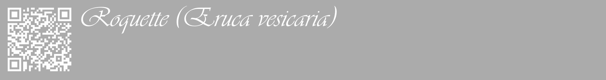 Étiquette de : Eruca vesicaria - format c - style blanche37_basique_basiqueviv avec qrcode et comestibilité