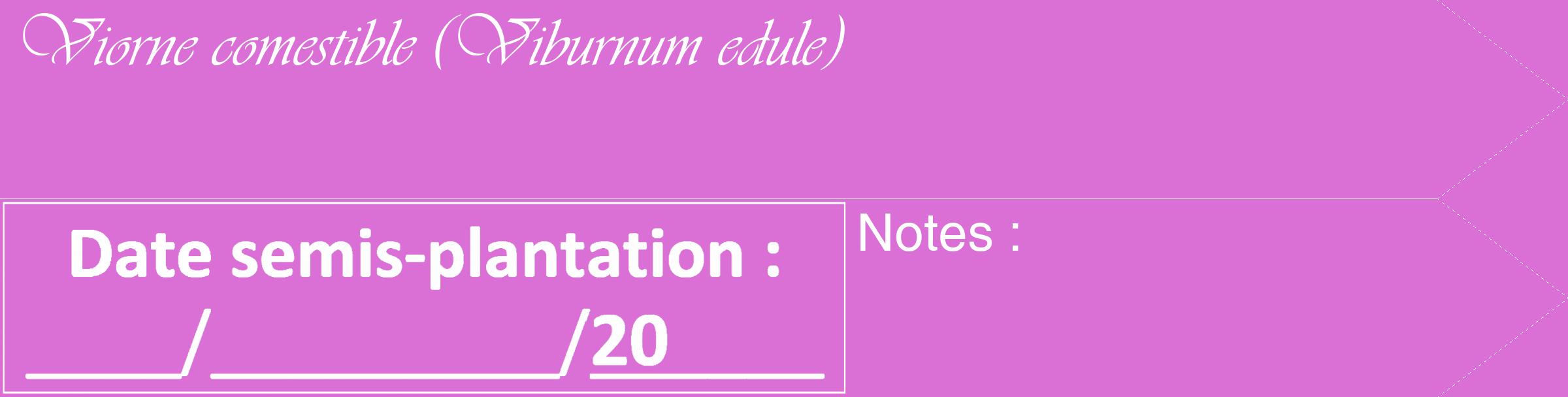 Étiquette de : Viburnum edule - format c - style blanche52_simple_simpleviv avec comestibilité