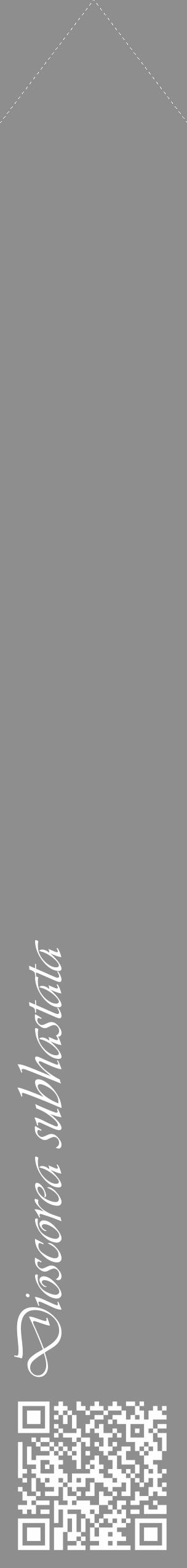 Étiquette de : Dioscorea subhastata - format c - style blanche25_simple_simpleviv avec qrcode et comestibilité - position verticale