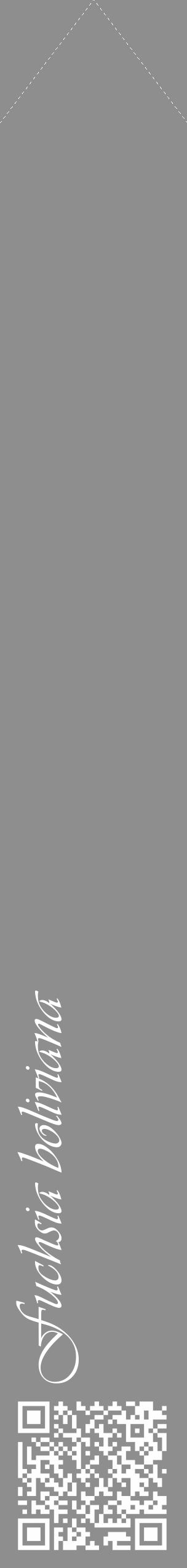 Étiquette de : Fuchsia boliviana - format c - style blanche25_simple_simpleviv avec qrcode et comestibilité - position verticale