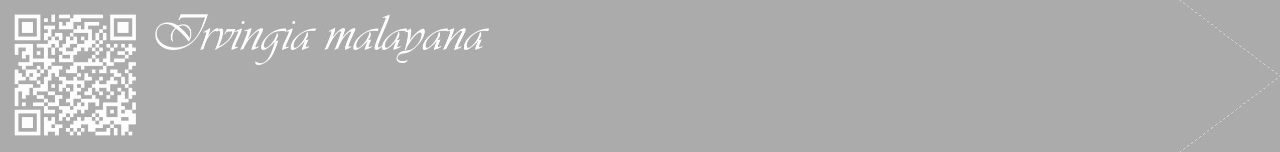 Étiquette de : Irvingia malayana - format c - style blanche37_simple_simpleviv avec qrcode et comestibilité