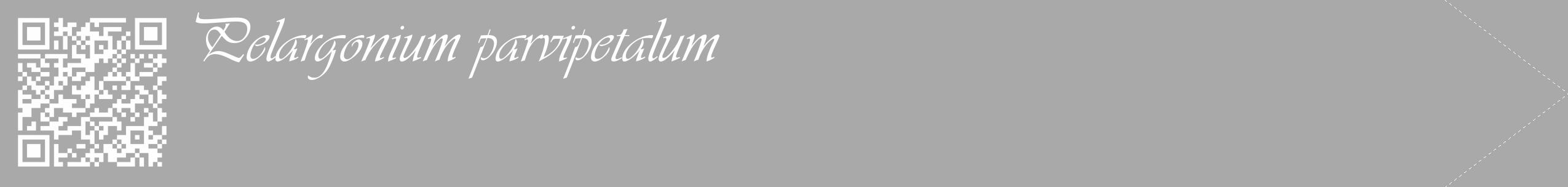 Étiquette de : Pelargonium parvipetalum - format c - style blanche13_simple_simpleviv avec qrcode et comestibilité