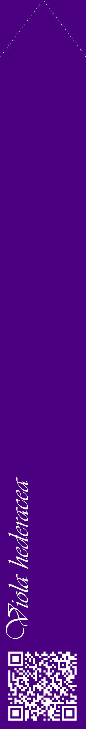Étiquette de : Viola hederacea - format c - style blanche47_simpleviv avec qrcode et comestibilité