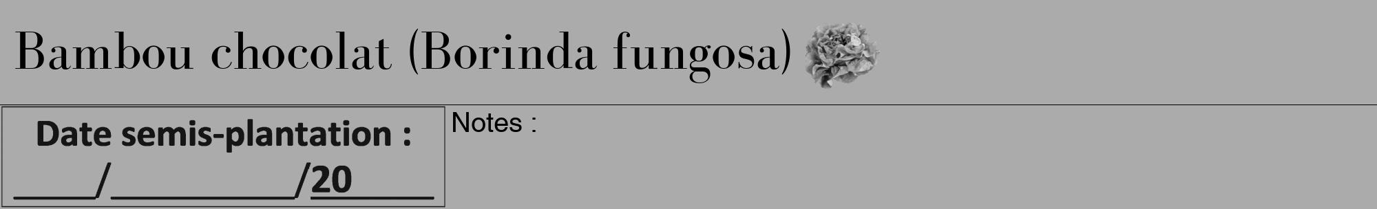 Étiquette de : Borinda fungosa - format a - style noire37bod avec comestibilité simplifiée