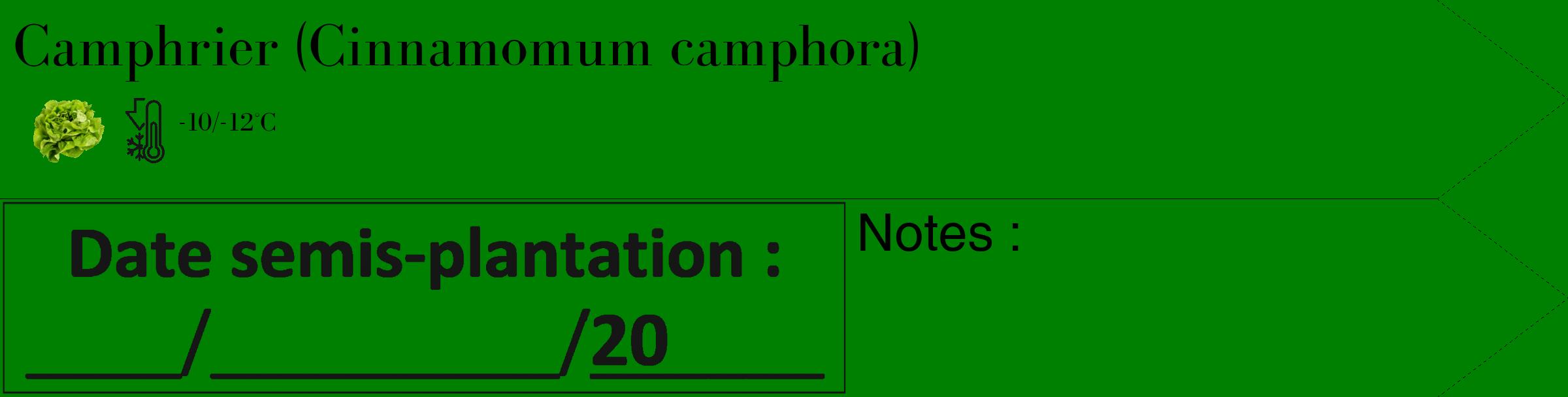 Étiquette de : Cinnamomum camphora - format c - style noire9_simple_simplebod avec comestibilité simplifiée