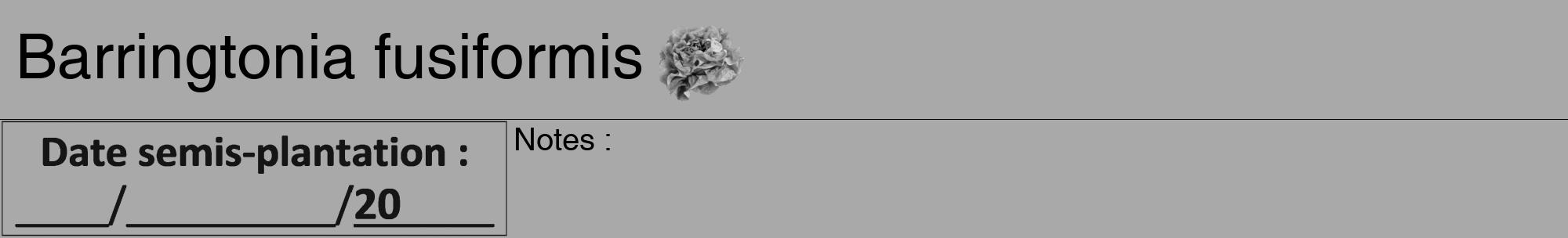 Étiquette de : Barringtonia fusiformis - format a - style noire13hel avec comestibilité simplifiée