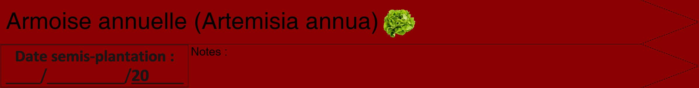 Étiquette de : Artemisia annua - format b - style noire34hel avec comestibilité simplifiée