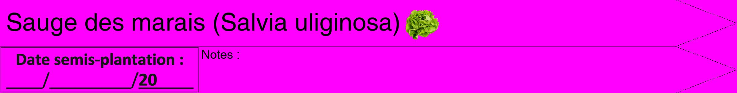 Étiquette de : Salvia uliginosa - format b - style noire51hel avec comestibilité simplifiée