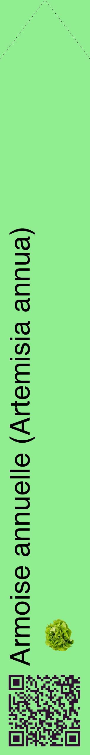 Étiquette de : Artemisia annua - format c - style noire15_simplehel avec qrcode et comestibilité simplifiée